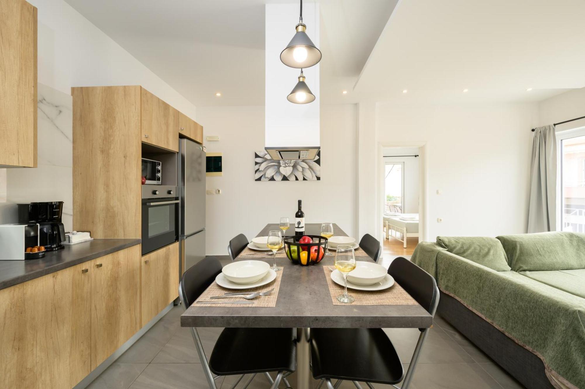 Modern Spacious Apartment Kíssamos Exteriör bild